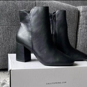 Call it Spring black ankle boots
Size: US 6.5 / EUR 37